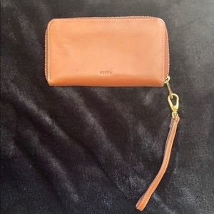 Brown Leather FOSSIL Wallet/Wristlet